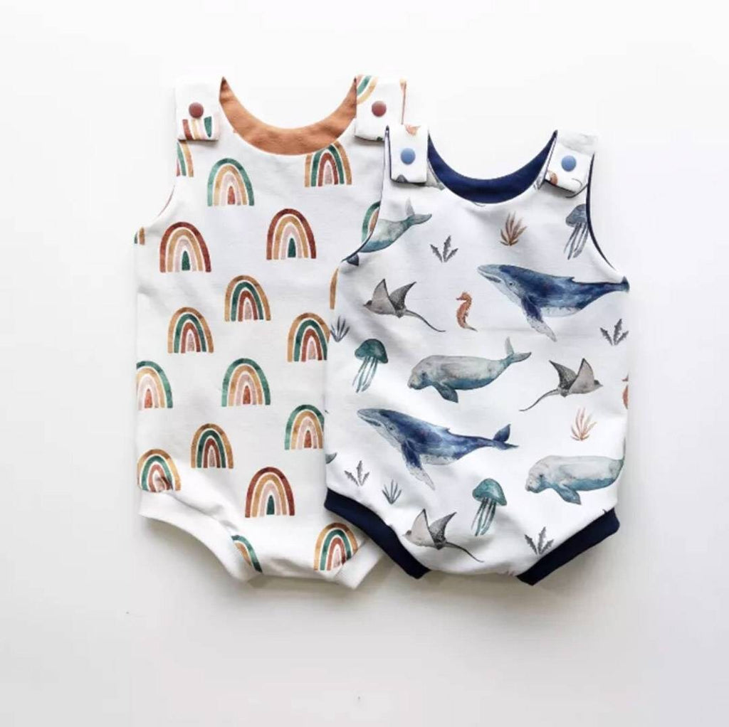 Sea life/ Rainbow Romper