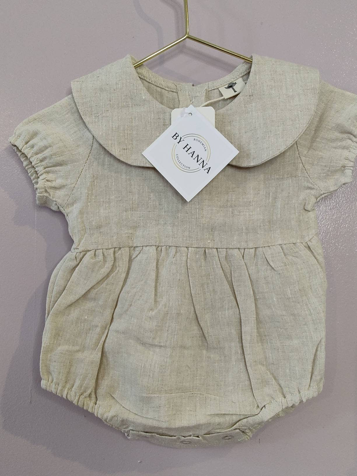 Linen Peter Pan Collar Romper