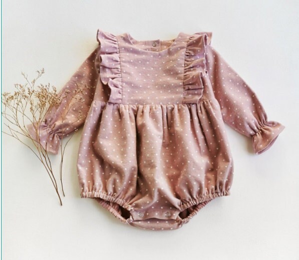Pink Polka dot Romper