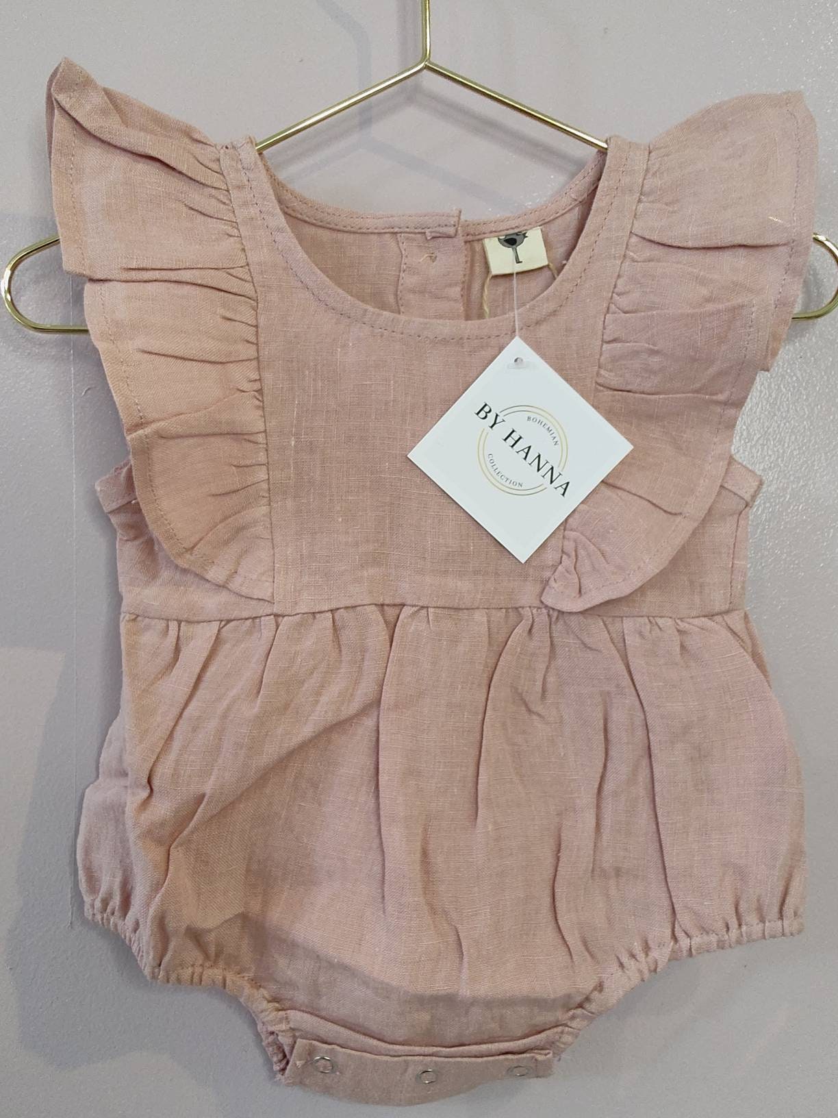 Ruffle Linen Romper