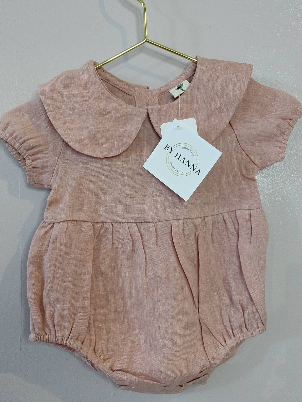 Linen Peter Pan Collar Romper