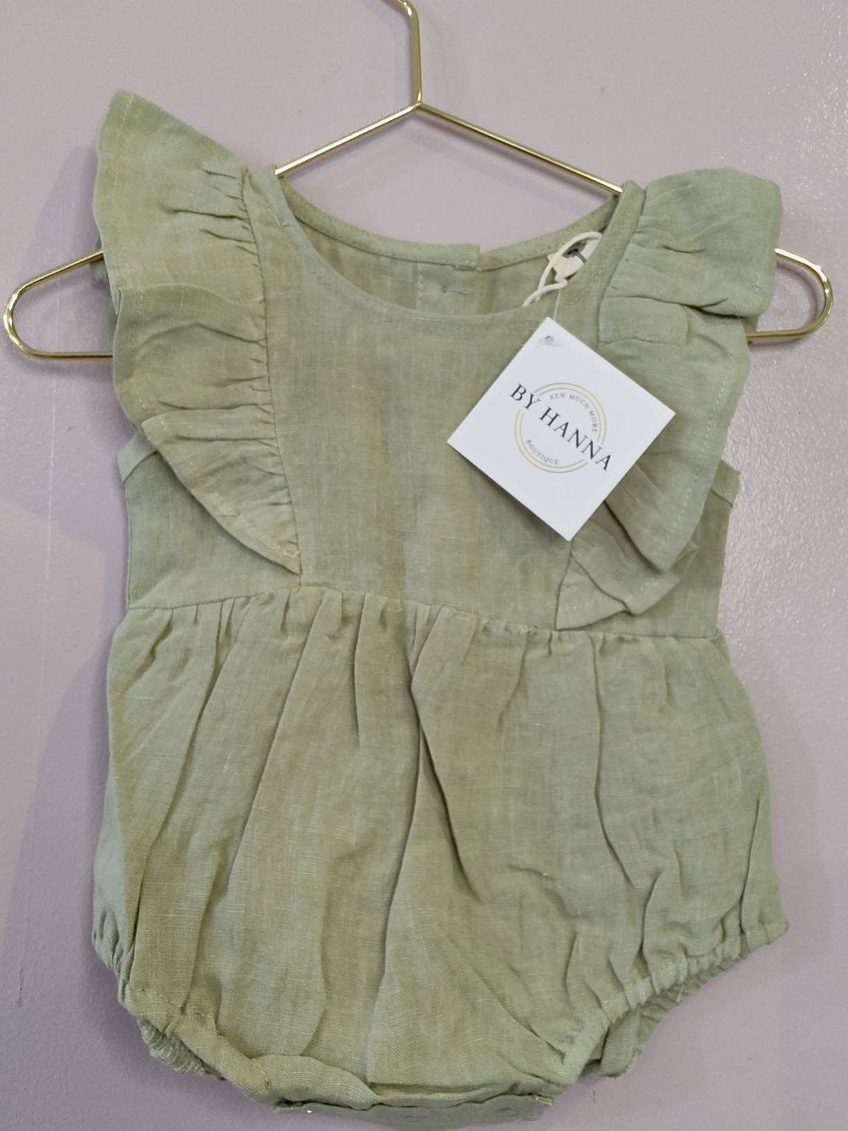 Ruffle Linen Romper