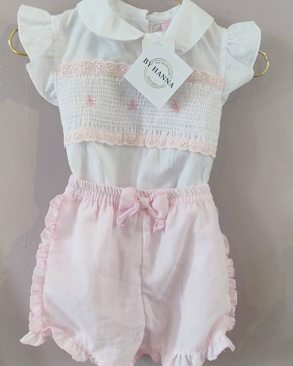 Smocked Shirt and Short Set