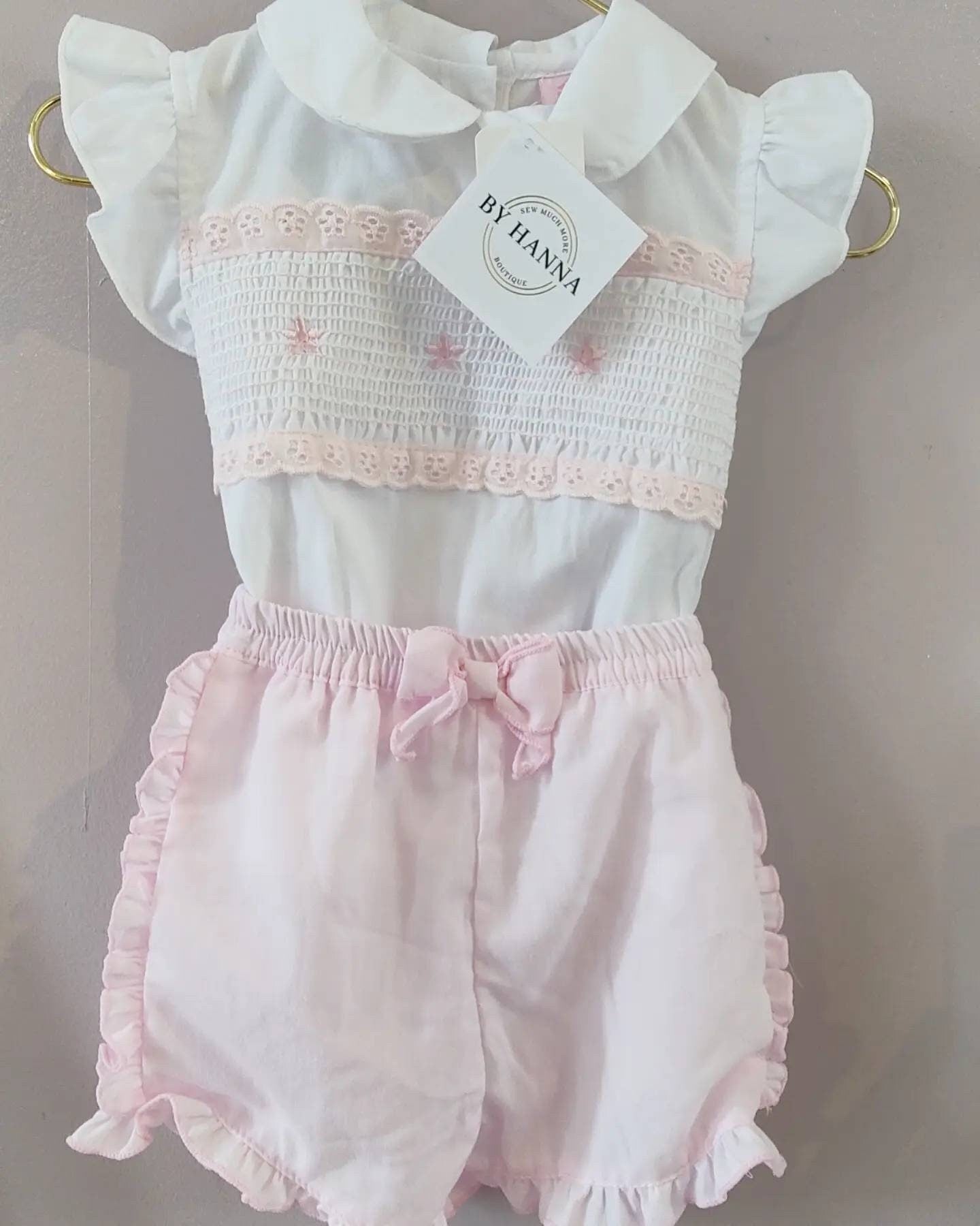 Smocked Shirt and Short Set