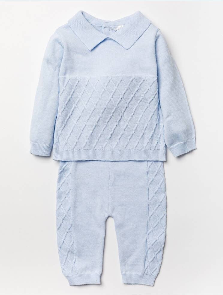 Blue Knitted Set