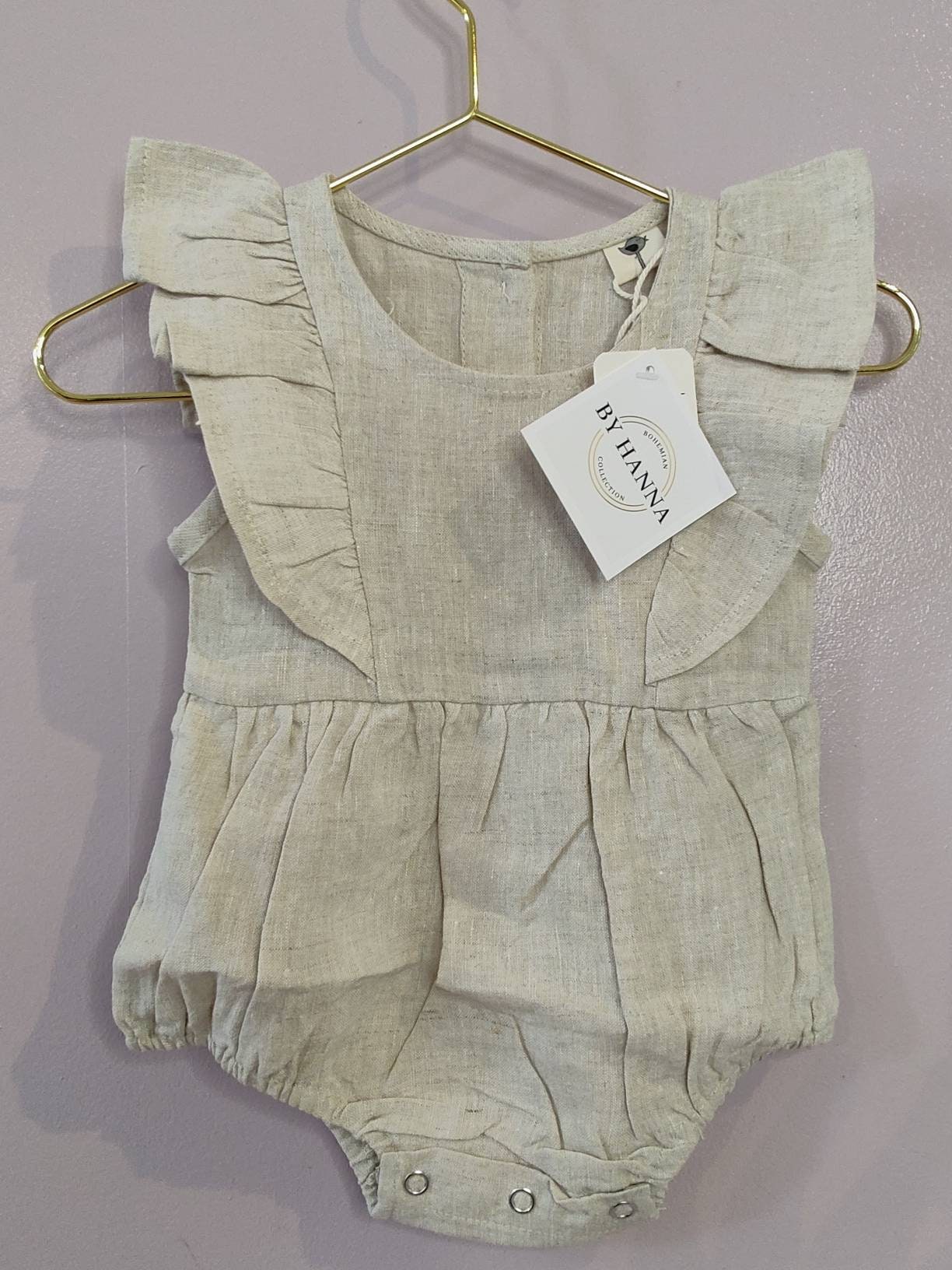 Ruffle Linen Romper
