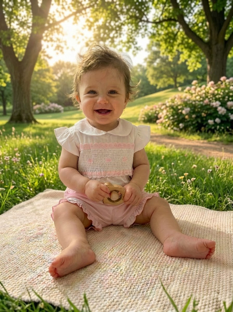 Smocked Shirt and Short Set
