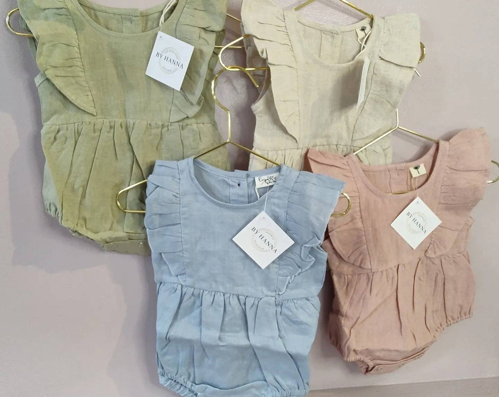 Ruffle Linen Romper